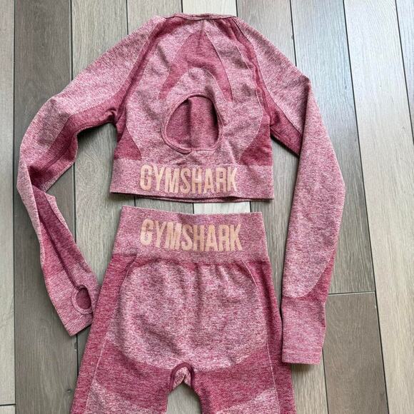 Gymshark pinkred seamless set fitness - Picture 5 of 8